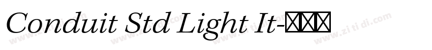 Conduit Std Light It字体转换